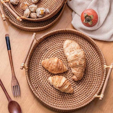 Load image into Gallery viewer, OLIVE Rattan Tray Set