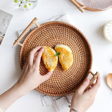 Load image into Gallery viewer, OLIVE Rattan Tray Set