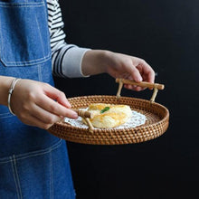 Load image into Gallery viewer, OLIVE Rattan Tray Set
