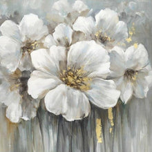 Load image into Gallery viewer, WHITE GOLD FLOWERS Oil Painting