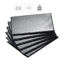 Load image into Gallery viewer, Slate Food food dinner party Plate round natural black slate for steak hot serving appetizer biodegradable plates modern eco-friendly plates for party kitchen decor