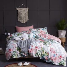 Load image into Gallery viewer, Egyptian Cotton Soft Flamingo Duvet Cover Fitted/Bed Sheet Set