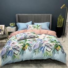 Load image into Gallery viewer, Egyptian Cotton Soft Flamingo Duvet Cover Fitted/Bed Sheet Set