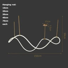 Load image into Gallery viewer, LED Postmodern Golden White Designer Chandelier