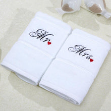 Load image into Gallery viewer, MR & MRS Cotton Towel Set