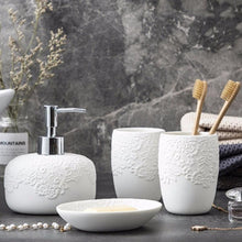 Load image into Gallery viewer, Exquisite 4 Pieces Ceramic Bath Set