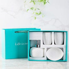 Load image into Gallery viewer, Exquisite 4 Pieces Ceramic Bath Set